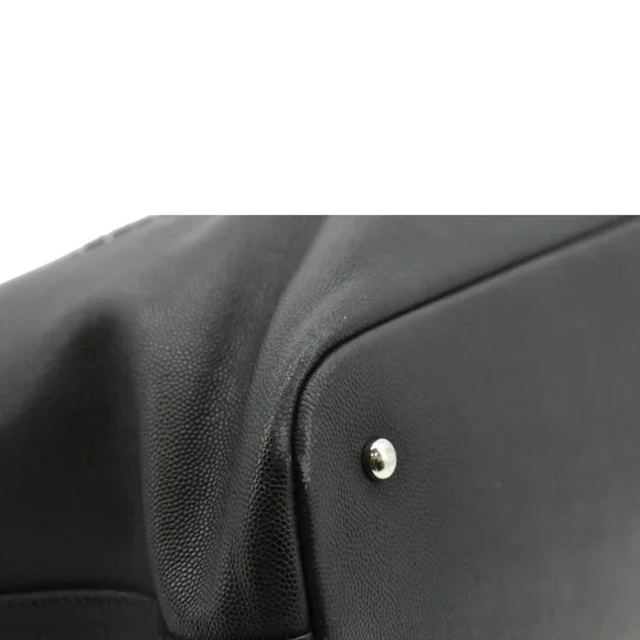 CHANEL  Coco Eyelets Large Leather Shopping Tote Shoulder Black - Picture 9 of 16